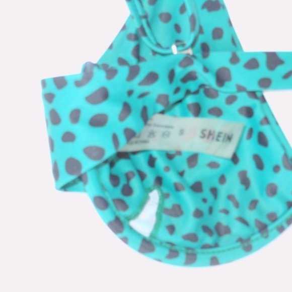 Forest Green & Black cheetah print Bikini Top (S) by SHEIN - Picture 3 of 3